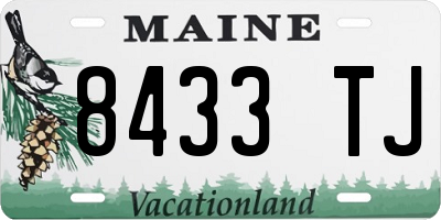 ME license plate 8433TJ