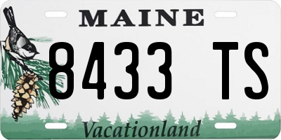 ME license plate 8433TS