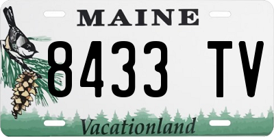 ME license plate 8433TV