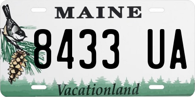 ME license plate 8433UA