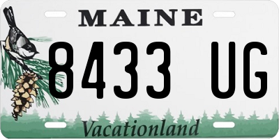 ME license plate 8433UG