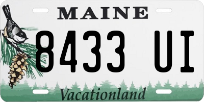 ME license plate 8433UI
