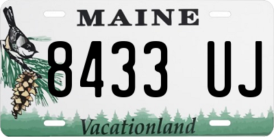 ME license plate 8433UJ