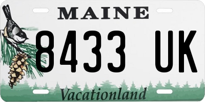 ME license plate 8433UK