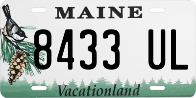 ME license plate 8433UL