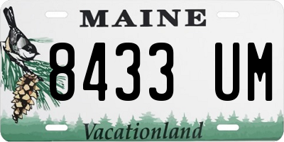 ME license plate 8433UM