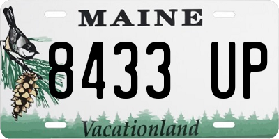 ME license plate 8433UP