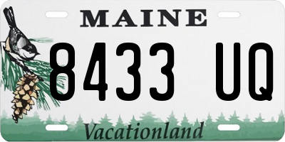 ME license plate 8433UQ