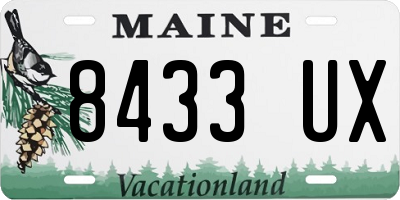 ME license plate 8433UX