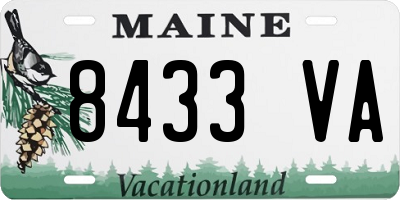 ME license plate 8433VA