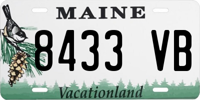 ME license plate 8433VB