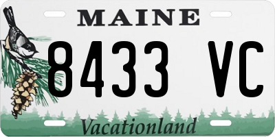 ME license plate 8433VC
