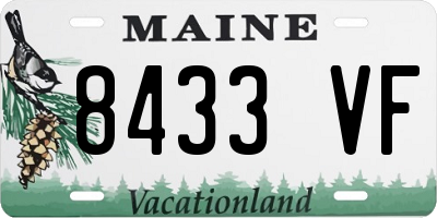 ME license plate 8433VF