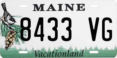 ME license plate 8433VG