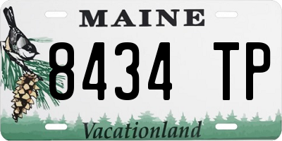 ME license plate 8434TP