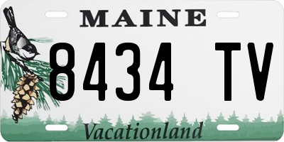ME license plate 8434TV