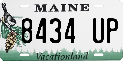 ME license plate 8434UP