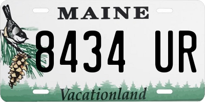 ME license plate 8434UR