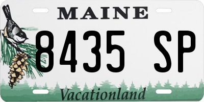 ME license plate 8435SP