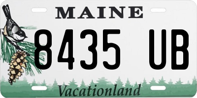 ME license plate 8435UB