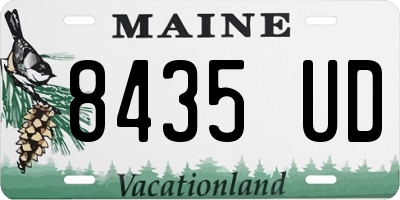 ME license plate 8435UD