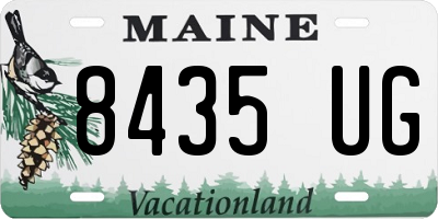 ME license plate 8435UG