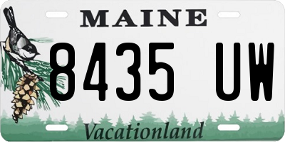 ME license plate 8435UW