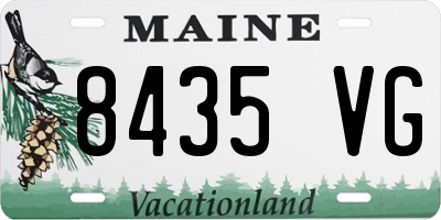 ME license plate 8435VG