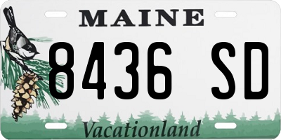 ME license plate 8436SD