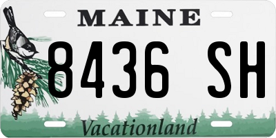 ME license plate 8436SH