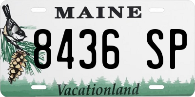 ME license plate 8436SP