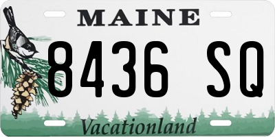 ME license plate 8436SQ
