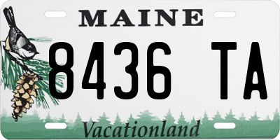 ME license plate 8436TA