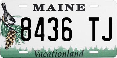 ME license plate 8436TJ