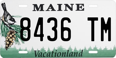 ME license plate 8436TM
