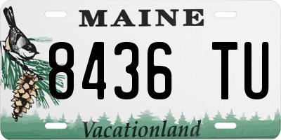 ME license plate 8436TU