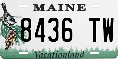 ME license plate 8436TW