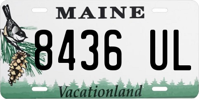 ME license plate 8436UL