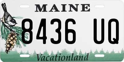 ME license plate 8436UQ