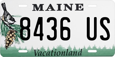 ME license plate 8436US