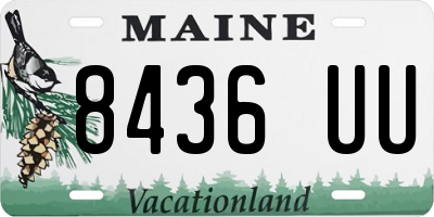 ME license plate 8436UU