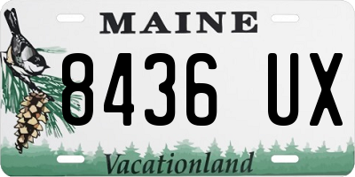 ME license plate 8436UX