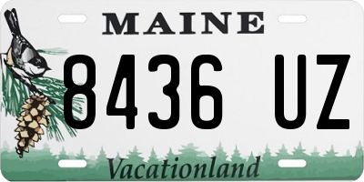 ME license plate 8436UZ