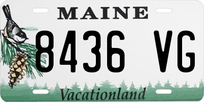 ME license plate 8436VG