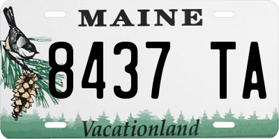 ME license plate 8437TA