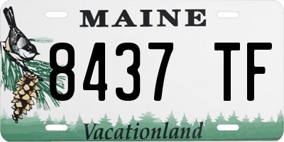 ME license plate 8437TF