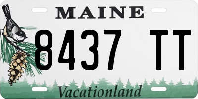 ME license plate 8437TT
