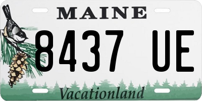 ME license plate 8437UE