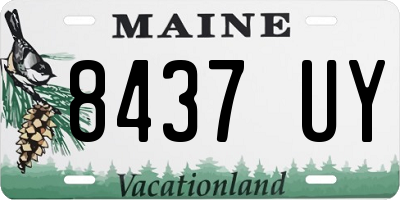 ME license plate 8437UY