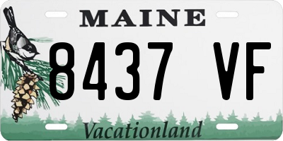 ME license plate 8437VF